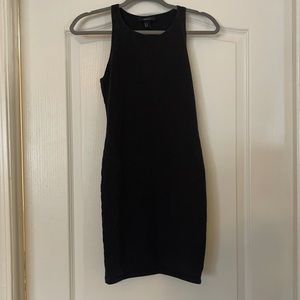Black bodycon dress, very lightly acid washed